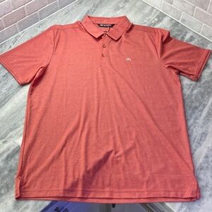 Travis Mathew Red/Coral Polo Shirt